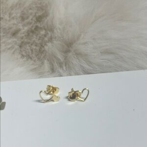 Gorjana Gold Open Heart Stud Earrings - Women Jewelry